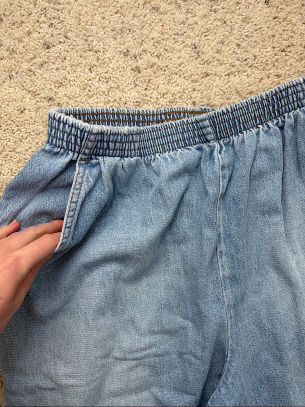 VINTAGE Chic Denim Cotton Stretch Jeans Large - Picture 3 of 4